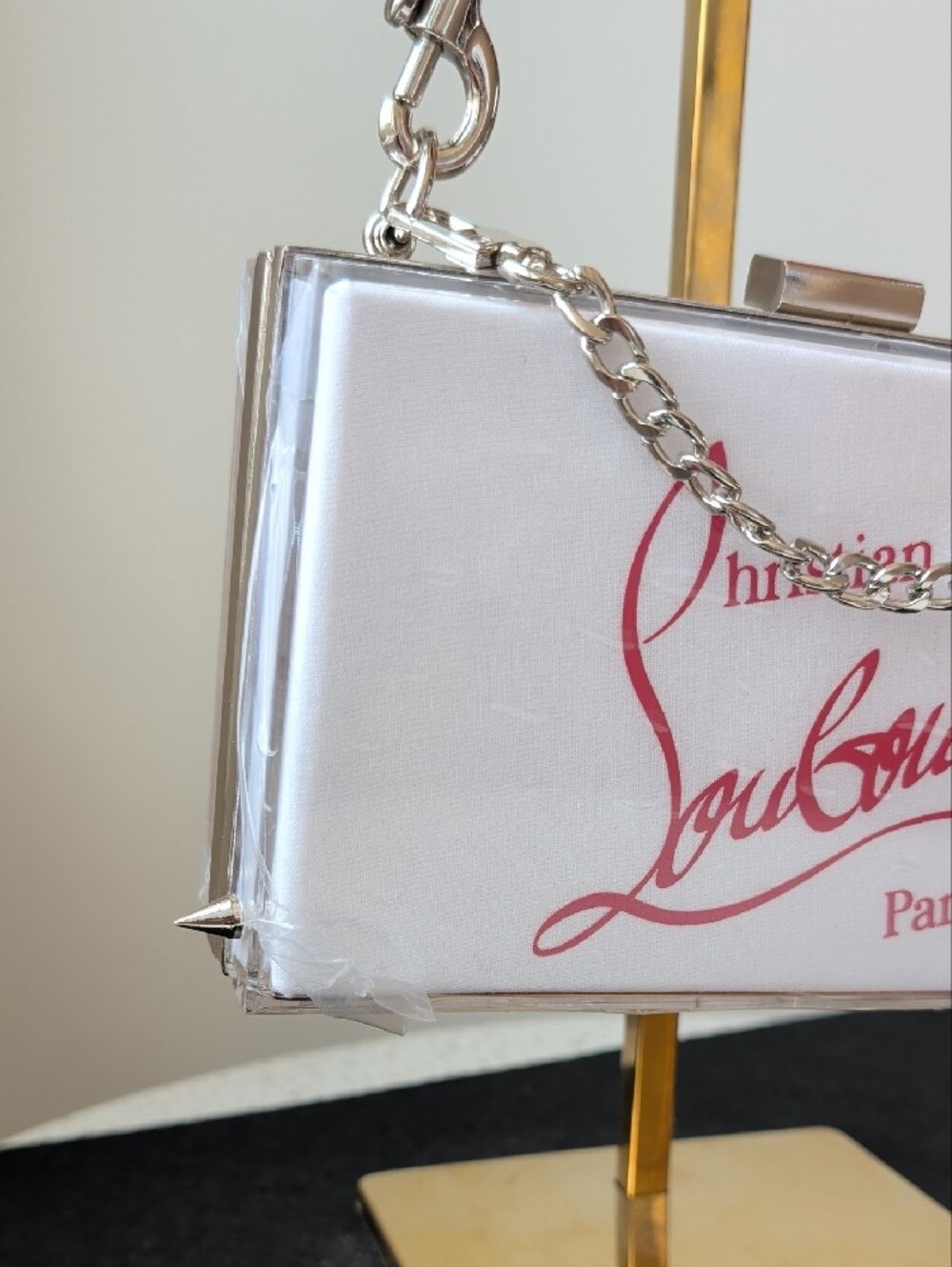 Upcycled Spiked Out Christian Louboutin Box Clutch - Picture 6 of 11